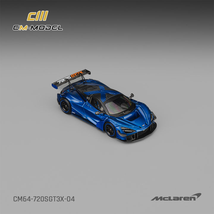 [Preorder] CM Model 1:64 Mclaren 720SGT3X Aurora Blue CM64-720SGT3X-04