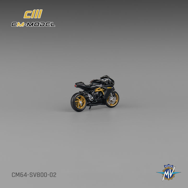 [Preorder] CM Model 1:64 MV Agusta SV800 Black with showgirl