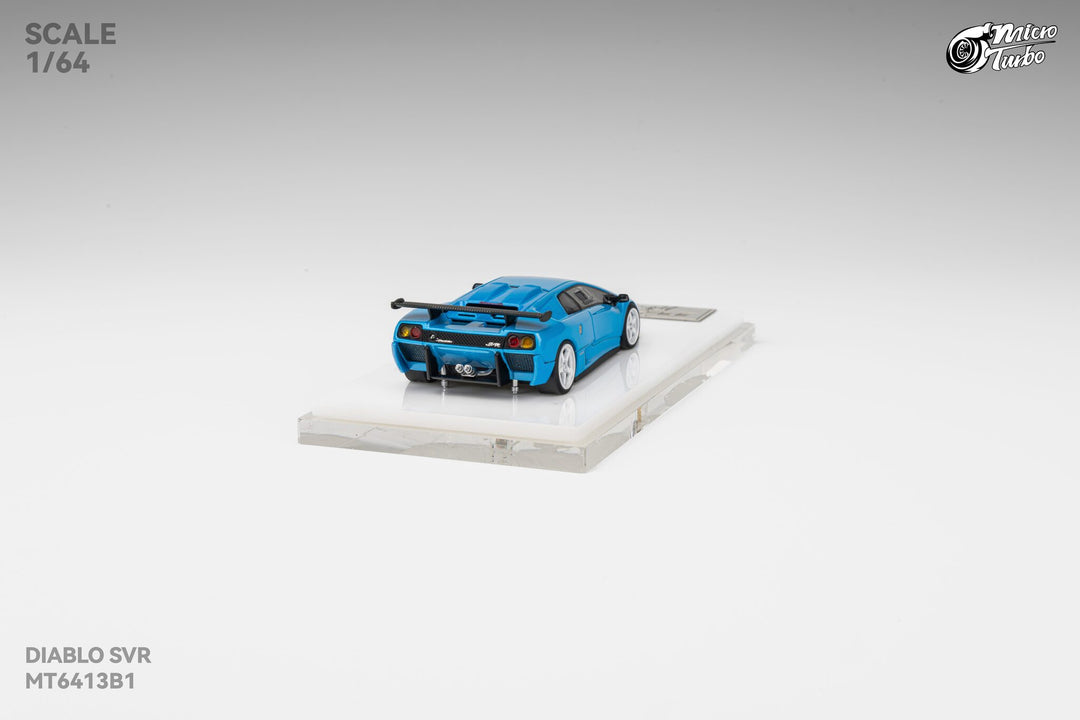 [Preorder] Microturbo 1:64 Lamborghini Custom Diablo SVR - Metallic Blue MT6413B1