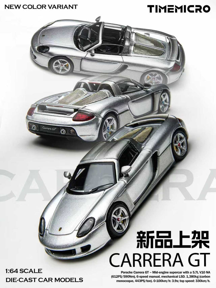 [Preorder] TimeMicro 1:64 Porsche Carrera GT Silver TM645912