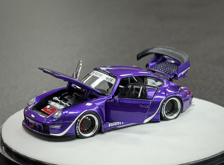 [Preorder] PGM 1:64 Porsche RWB 993 Metallic Purple (2 Versions) PGM-640314