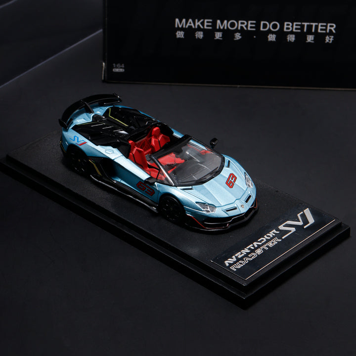 [Preorder] Maxwell Model 1:64 Lamborghini Aventador SVJ63 Roadster (2 Colours)