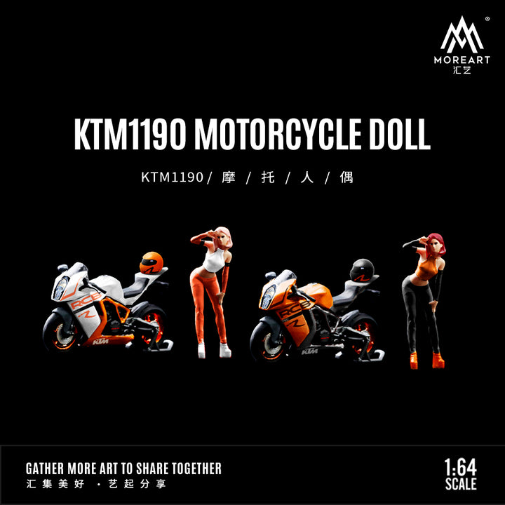 [Preorder] MoreArt 1:64 KTM1190 Motocycle Doll Resin Set (2 Colours)