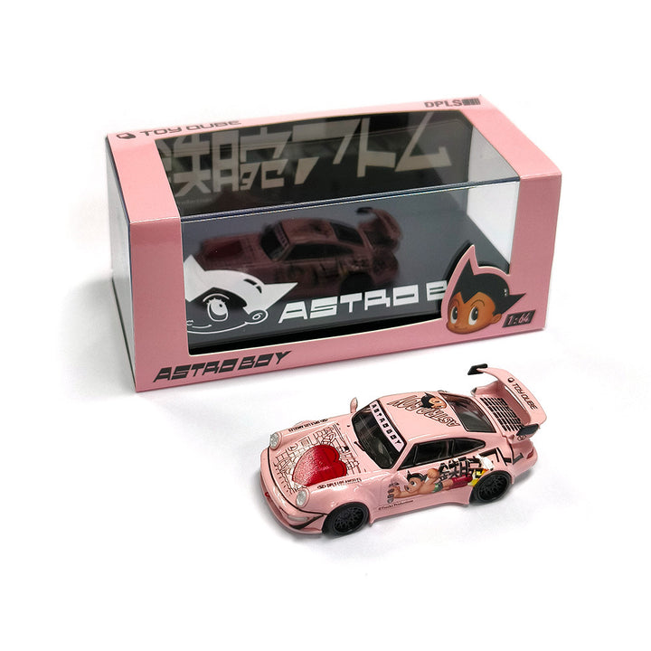 DPLS x Toyqube 1:64 Astro Boy Porsche RWB Diecast Pink