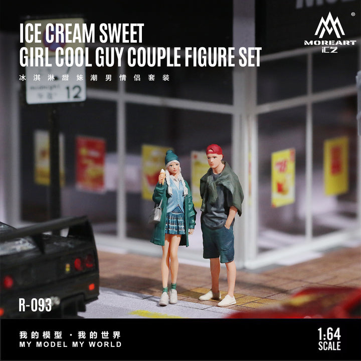 [Preorder] MoreArt 1:64 ICE CREAM SWEET GIRL COOL GUY COUPLE FIGURE SET MO223093