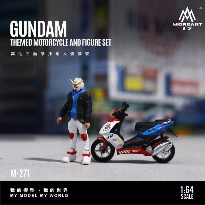 [Preorder] MoreArt 1:64 GUNDAM-THEMED MOTORCYCLE AND FIGURE SET MO222271