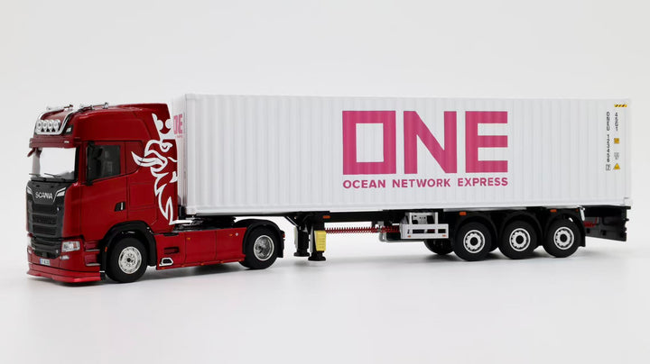 [Preorder] Tubro Truck 1:64 Scania 730S 4x2 Trailer With Extendable Container Trailer Set (6 Versions)