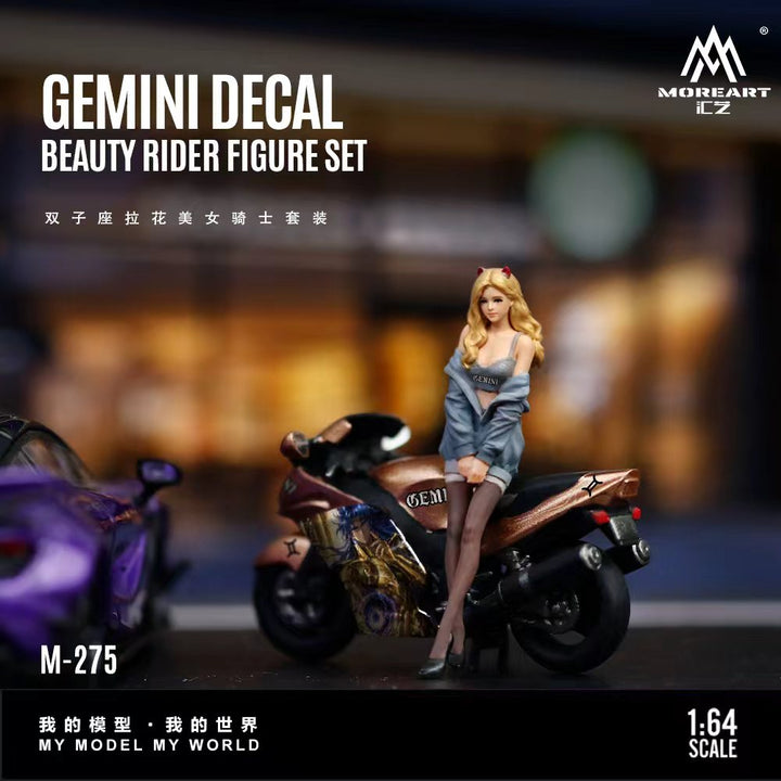 [Preorder] MoreArt 1:64 Gemini Livery &amp; Female Rider Resin Figure Set MO222275
