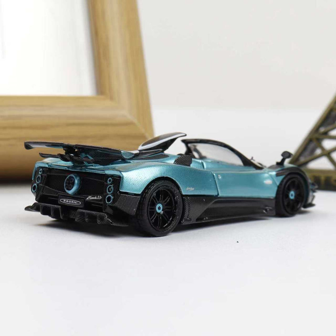 Rhino Model X Decode 1:64 Pagani Zonda Kunlun Carbon Fiber Blue