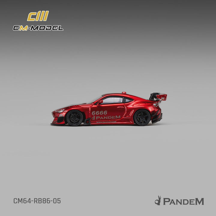 [Preorder] CM Model 1:64 Toyota GT86 Pandem Widebody V3.5 Metallic red CM64-RB86-05