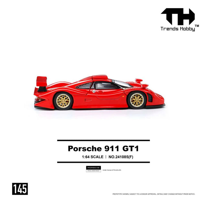 [Preorder] Trends Hobby 1:64 Porsche 911 GT1 1998 Red 241085(F)