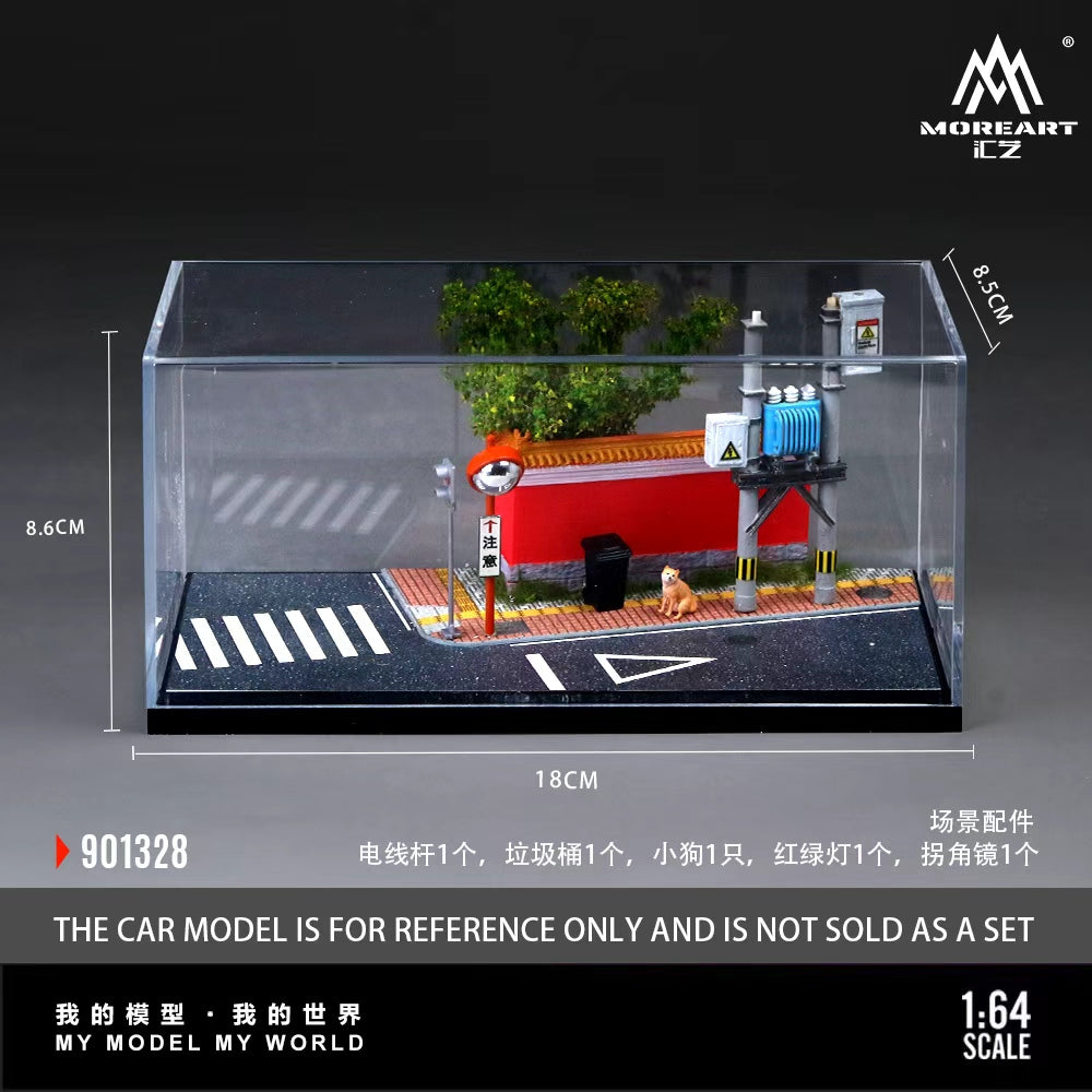 [Preorder] MoreArt 1:64 CITY RED WALL CORNER SCENE MODEL MO901328