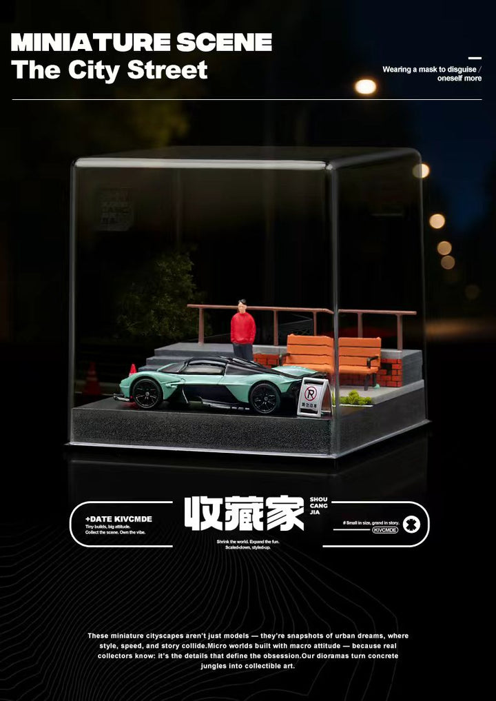 [Preorder] SHOU CANG JIA 1:64 STREET CORNER SCENE WITH PERIMETER WALL  SCJ-82019-A