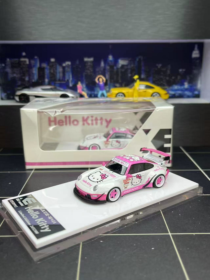 [Preorder] XKE 1:64 Porsche RWB 993 - Hello kitty Livery