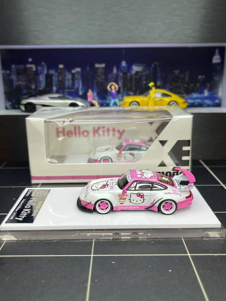 [Preorder] XKE 1:64 Porsche RWB 993 - Hello kitty Livery