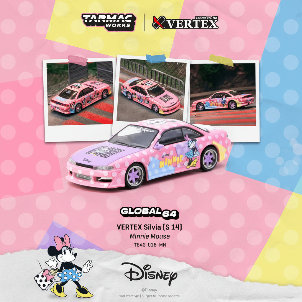 ミニカー mini gt NISSAN S15 S14 TARMAC WORKS Preorder] Tarmac Works 1:64 VERTEX Nissan Silvia (S14) Minnie