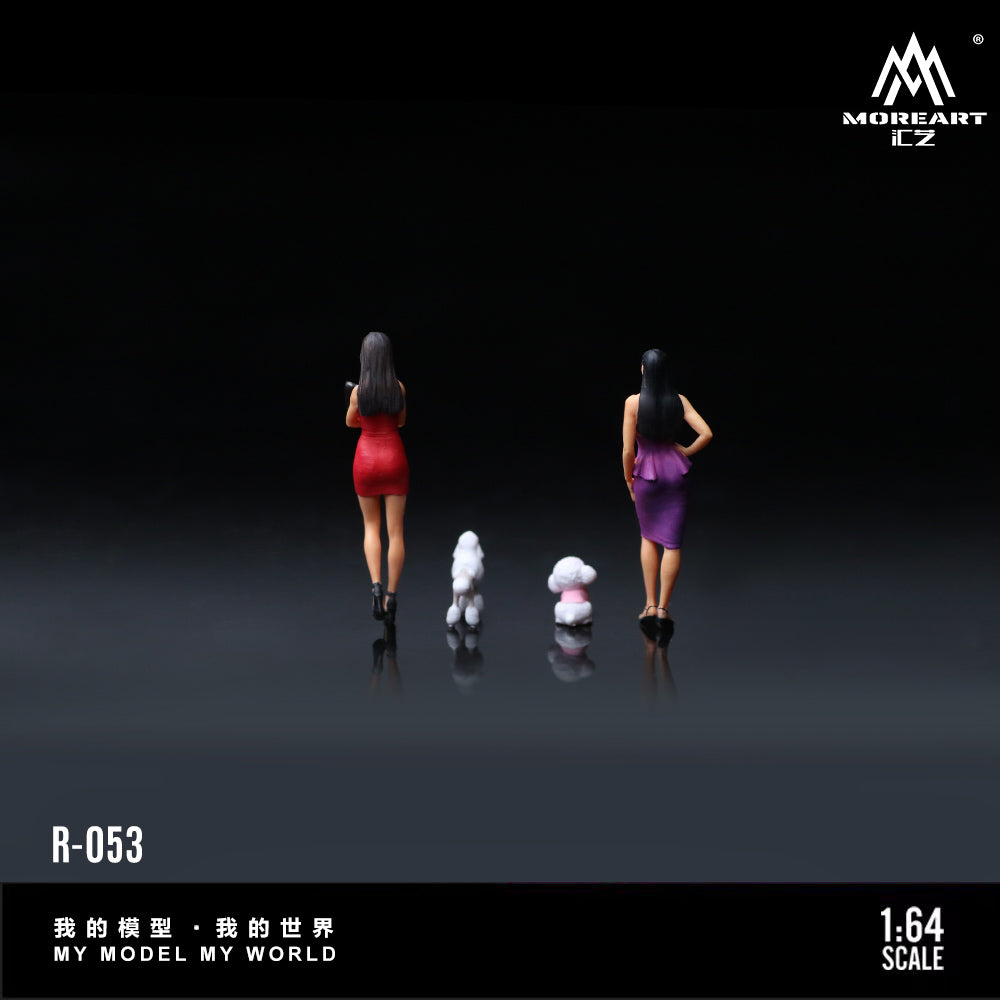 [Preorder] MoreArt 1:64 DOG WALKING GIRL DOLL A SET MO223053