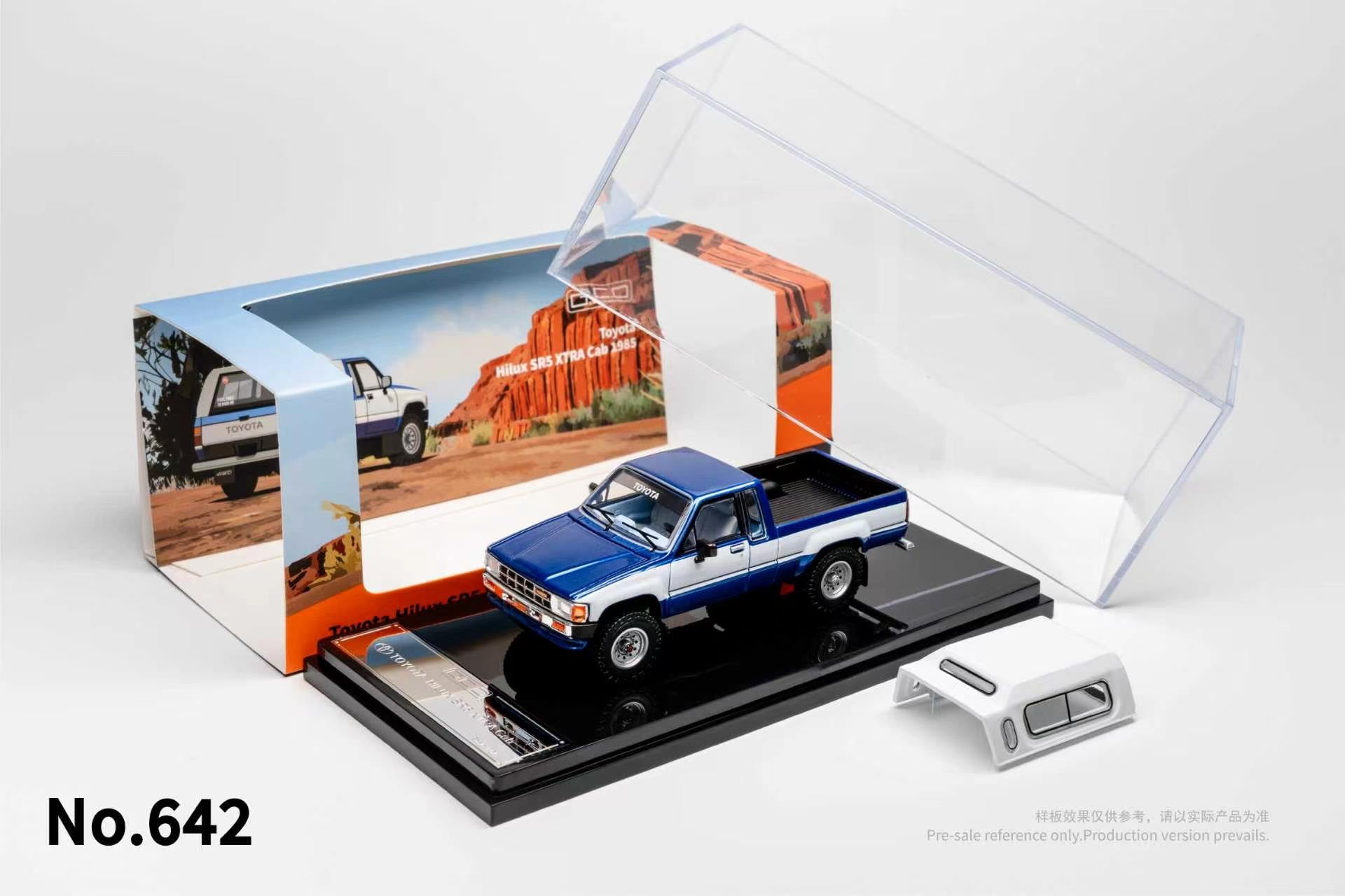 Preorder] GCD 1:64 Toyota Hilux SR5 XTRA Cab 1985 (LHD) (3 Colours