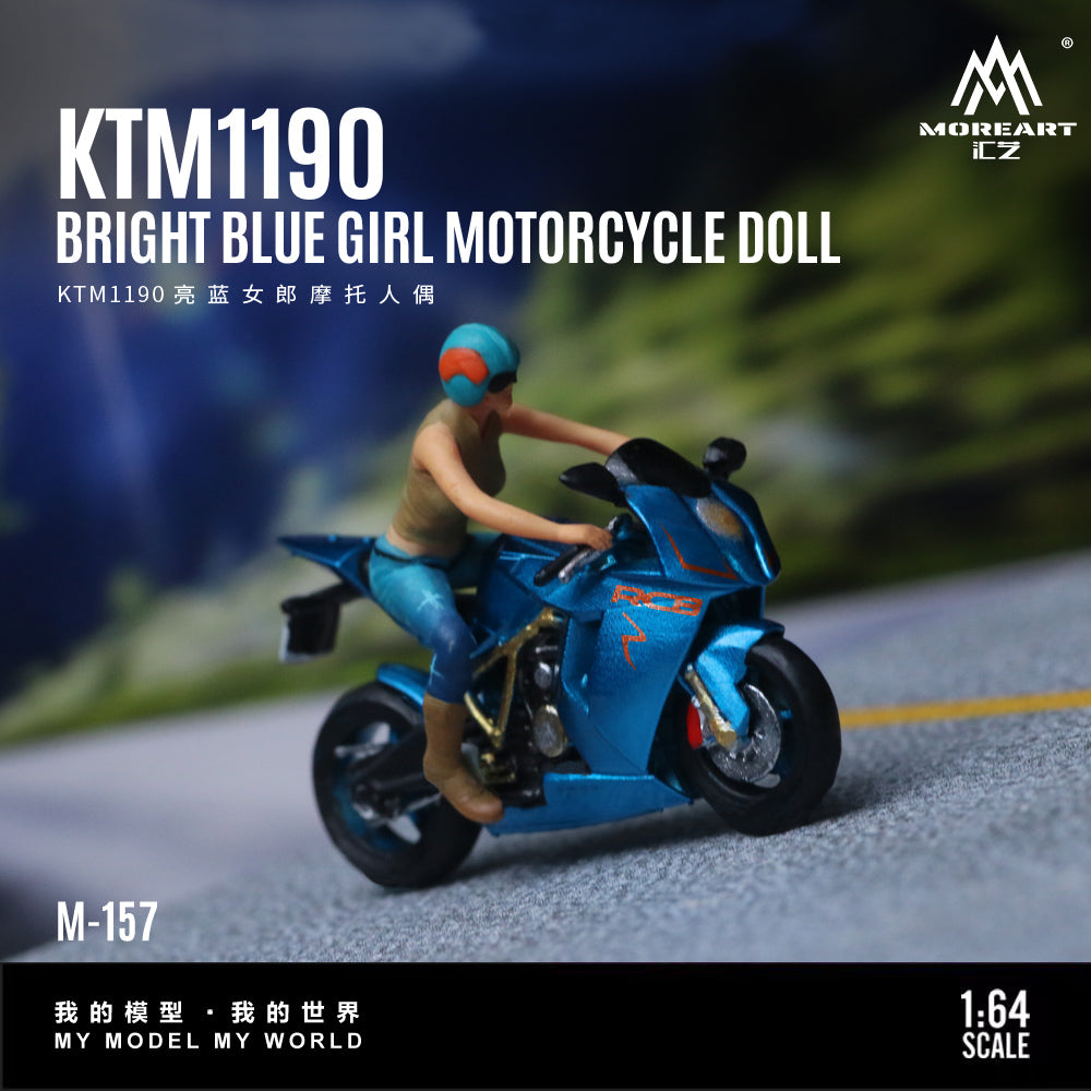 [Preorder] MoreArt 1:64 KTM1190 BRIGHT BLUE GIRL MOTORCYCLE DOLL