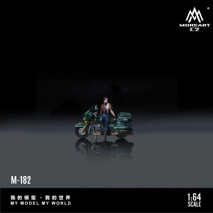 [Preorder] MoreArt 1:64 HARLEY CRUISE MOTORCYCLE DENIM SUITED FEMALE LADY MO222182