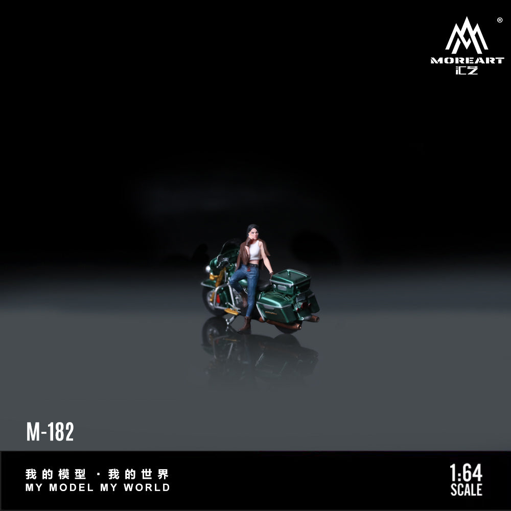 [Preorder] MoreArt 1:64 HARLEY CRUISE MOTORCYCLE DENIM SUITED FEMALE LADY MO222182