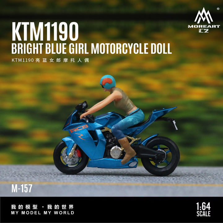 [Preorder] MoreArt 1:64 KTM1190 BRIGHT BLUE GIRL MOTORCYCLE DOLL