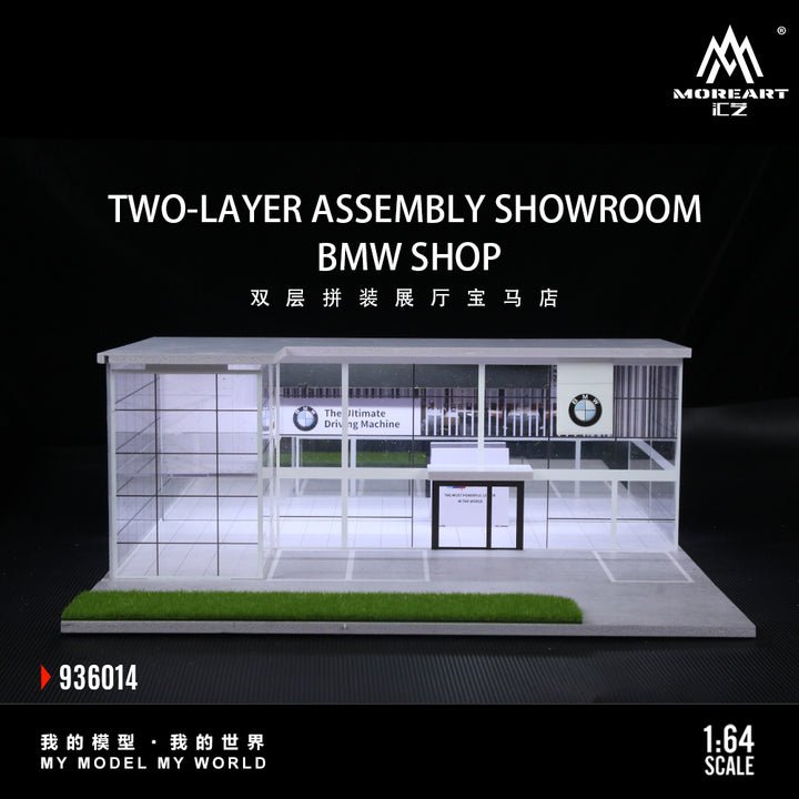 [Preorder] MoreArt 1:64 TWO-LAYER ASSEMBLY SHOWROOM BMW SHOP MO936014