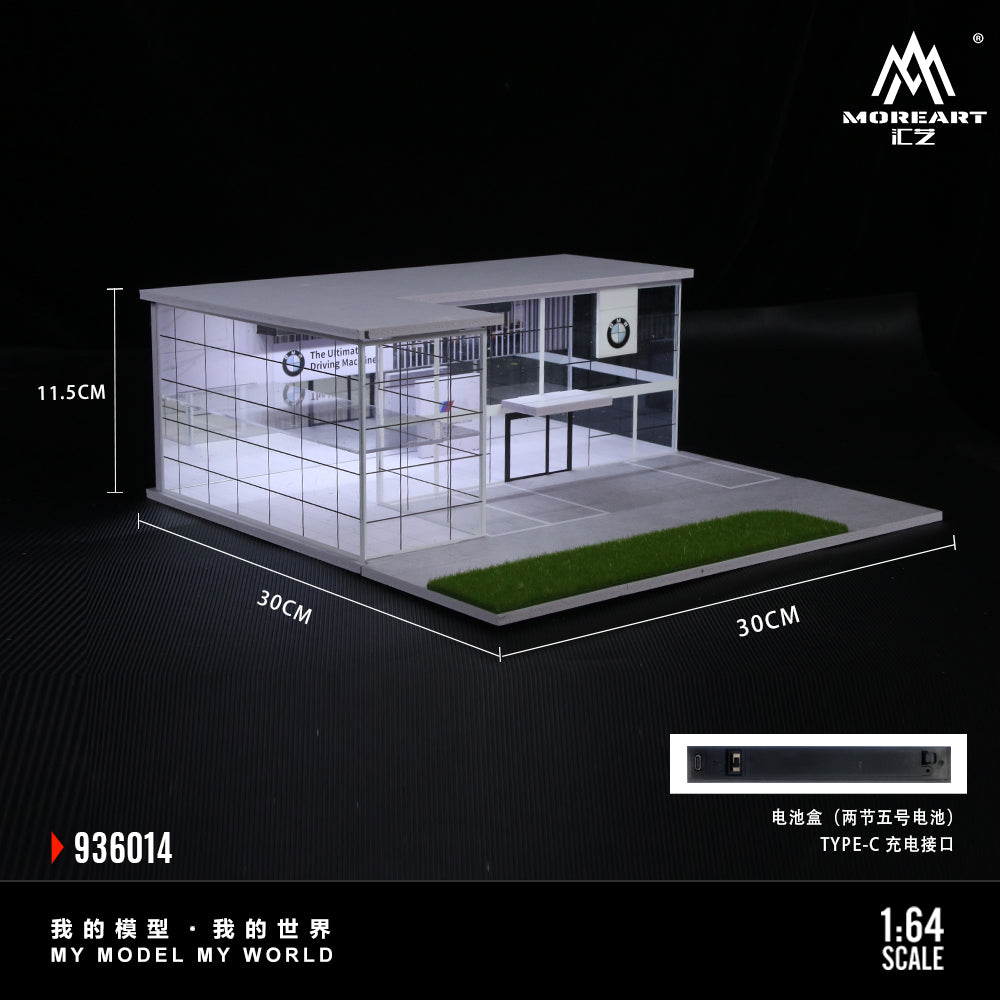 [Preorder] MoreArt 1:64 TWO-LAYER ASSEMBLY SHOWROOM BMW SHOP MO936014