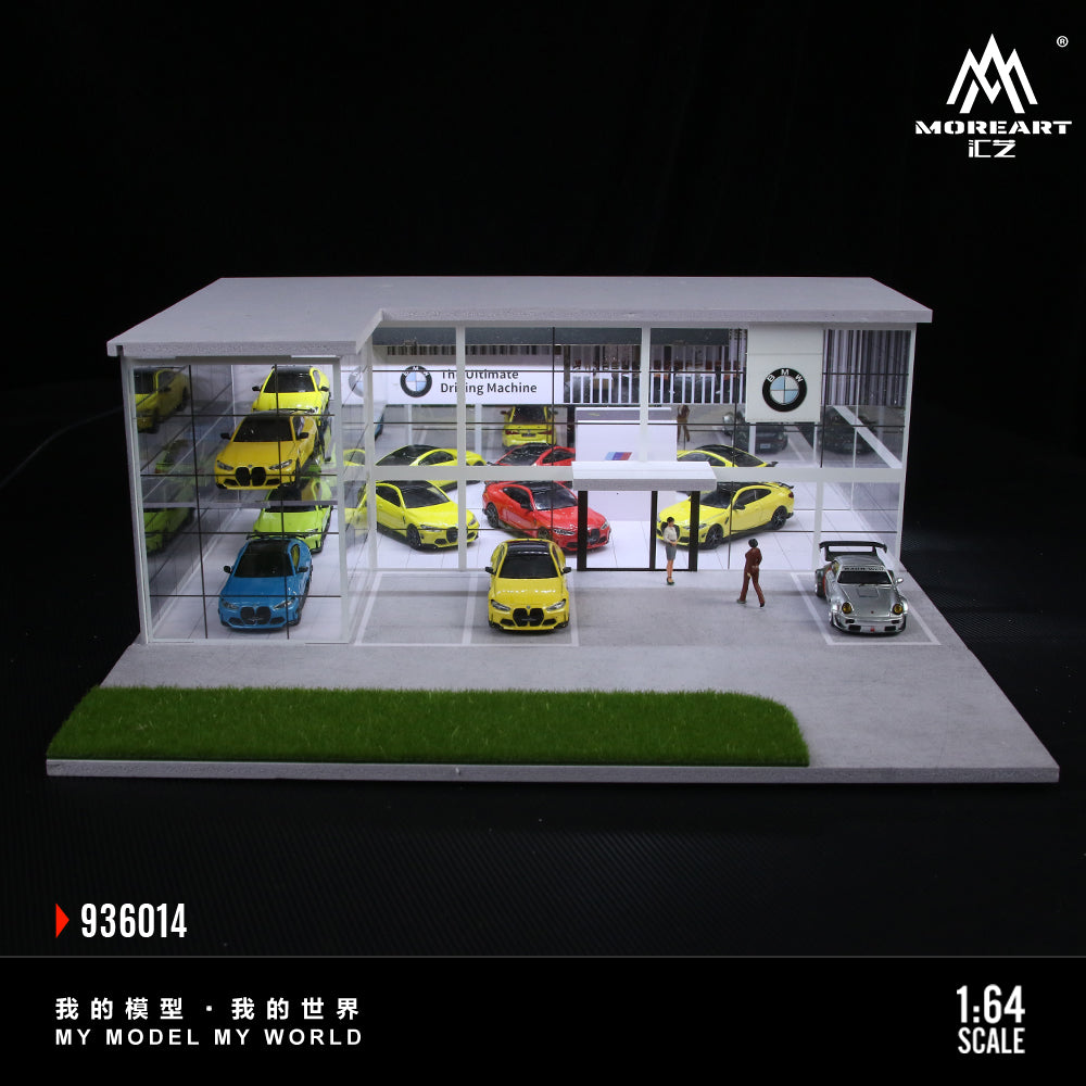 [Preorder] MoreArt 1:64 TWO-LAYER ASSEMBLY SHOWROOM BMW SHOP MO936014