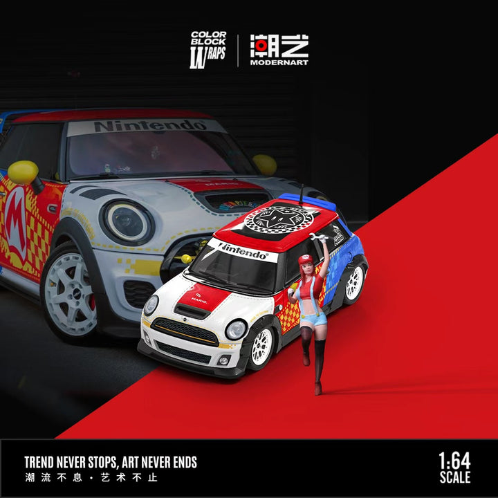 [Preorder] ModernArt X Color Block Wraps 1:64 Mini Cooper Mario Livery (3 Versions)