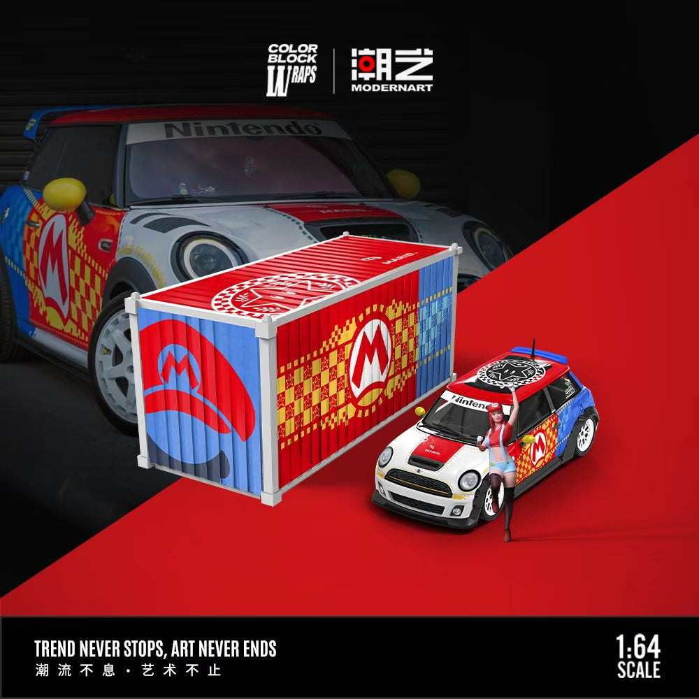 [Preorder] ModernArt X Color Block Wraps 1:64 Mini Cooper Mario Livery (3 Versions)