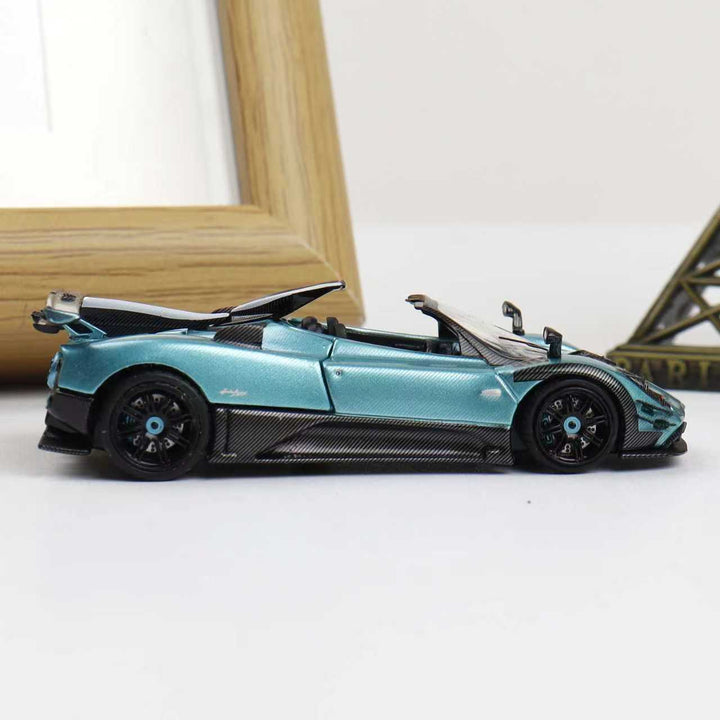 Rhino Model X Decode 1:64 Pagani Zonda Kunlun Carbon Fiber Blue