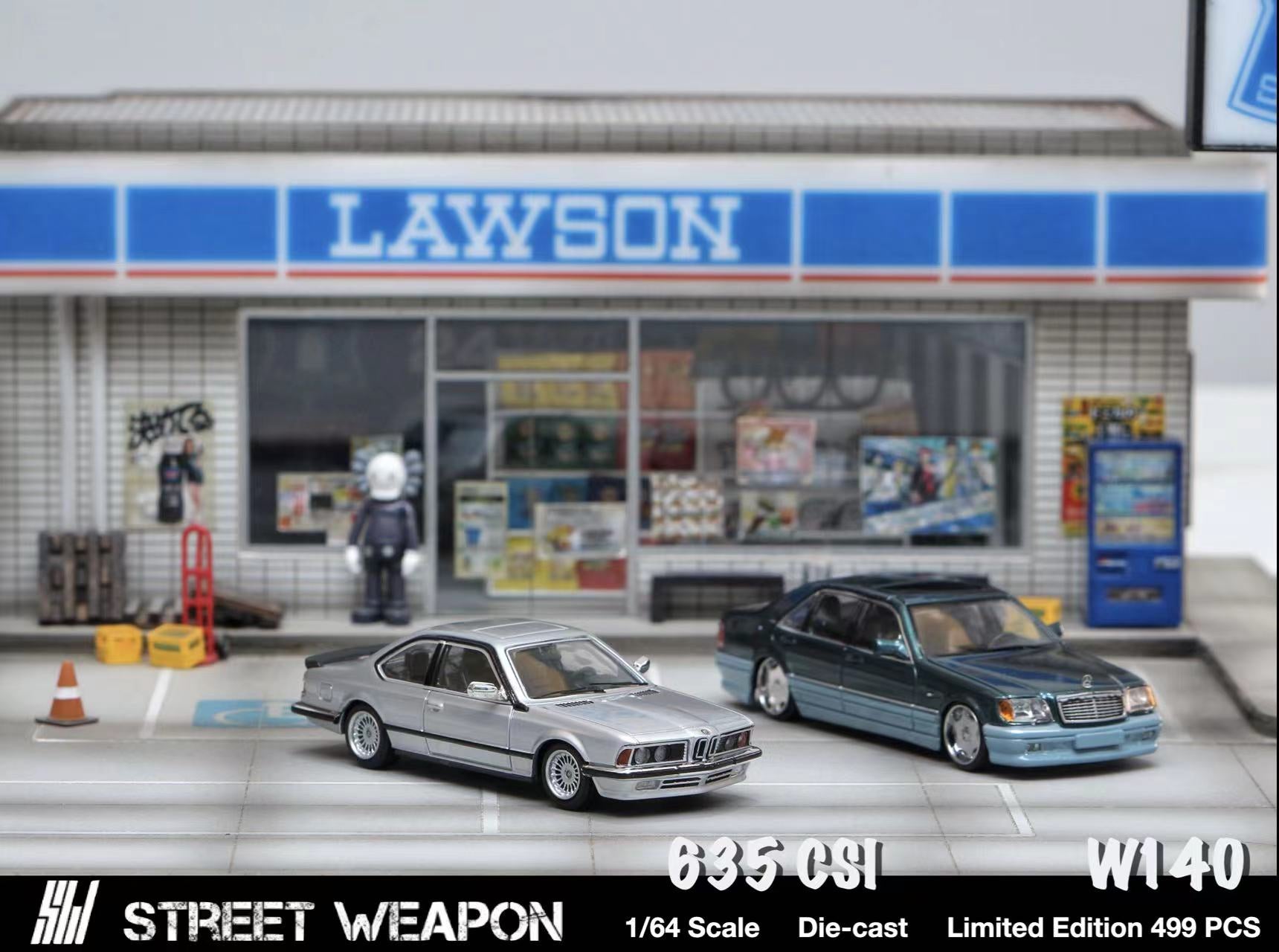 Street Weapon 1:64 BMW 635 CSI / Benz W140 – Horizon Diecast