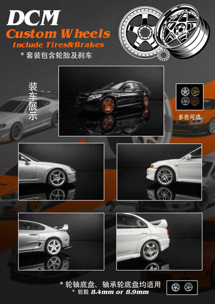 [Preorder] DCM 1:64 Modified Bearing Wheels BOX SETS (6 Colours)