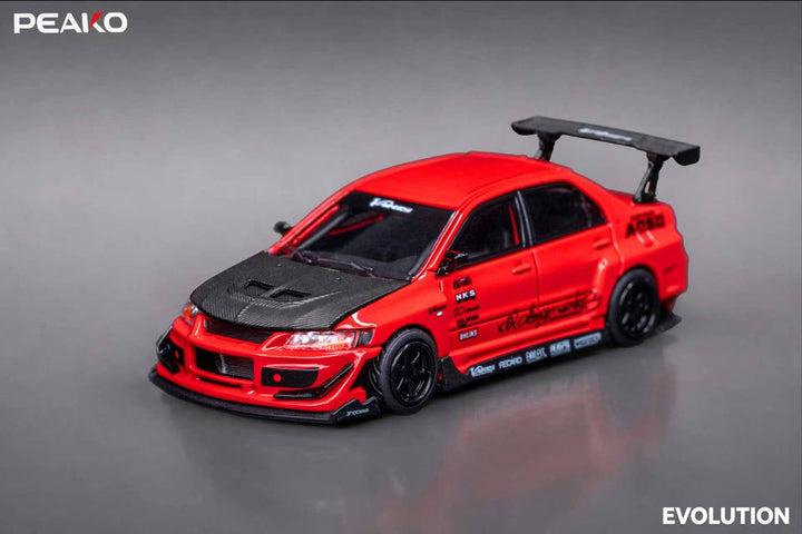 [Preorder] Peako 1:64 Varis Mitsubishi Lancer Evolution IX Red (2 Variants) PP64-002