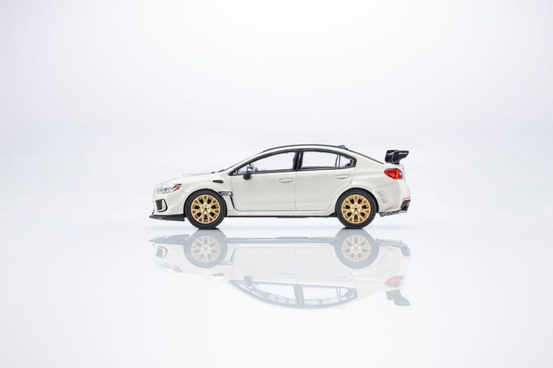 Kyosho 1:64 SUBARU WRX STI  MINI CAR & BOOK - White