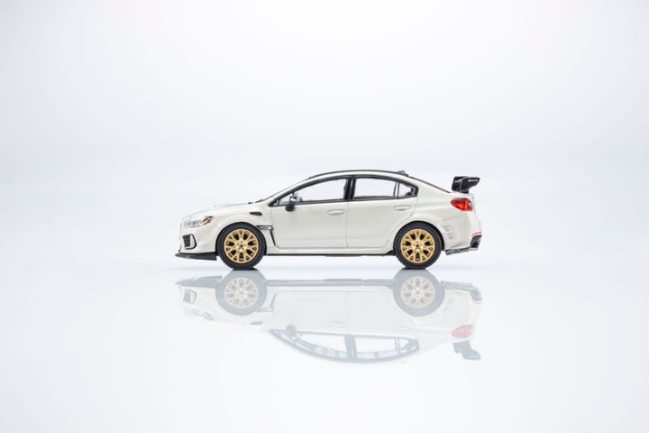 Kyosho 1:64 SUBARU WRX STI  MINI CAR & BOOK - White