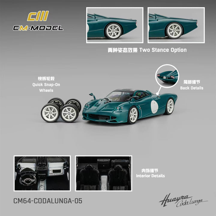 [Preorder] CM Model 1:64 Pagani Codalunga Green CM64-CODALUNGA-05