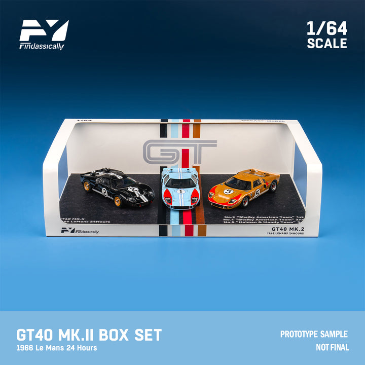 [Preorder] Finclassically 1:64 Ford GT40 MK.II 1966 LeMans 24hr Car Set