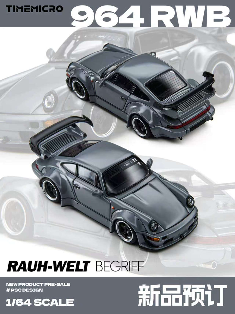 Preorder] TimeMicro 1:64 RWB 964 Grey TM648508 – Horizon Diecast