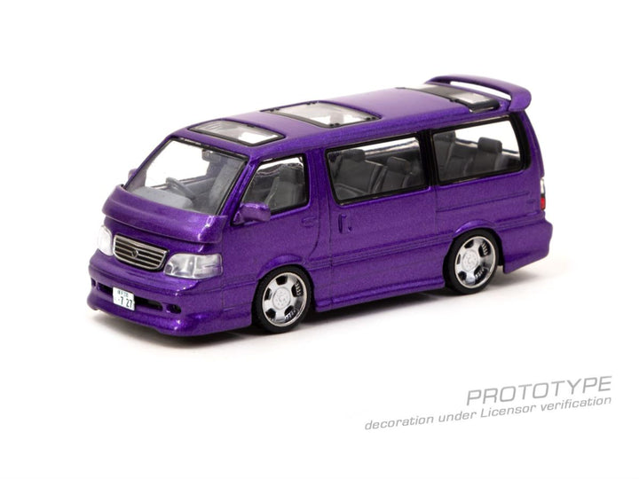 [Preorder] Tarmac Works 1:64 Toyota Hiace Wagon Custom Purple