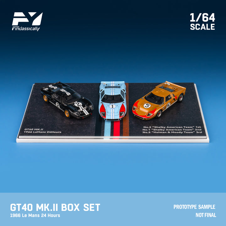 [Preorder] Finclassically 1:64 Ford GT40 MK.II 1966 LeMans 24hr Car Set