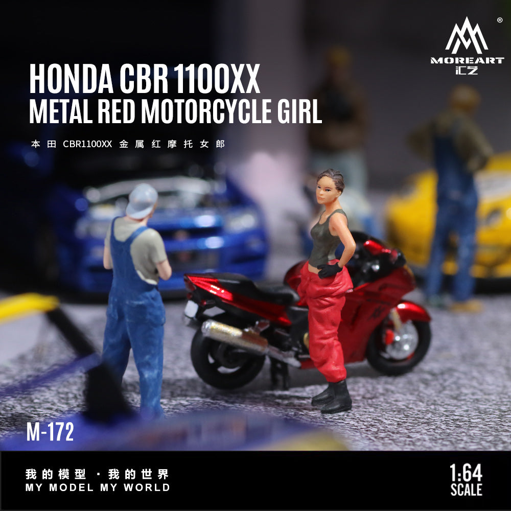 [Preorder] MoreArt 1:64 Honda CBR1100XX Metal red motorcycle girl MO222172