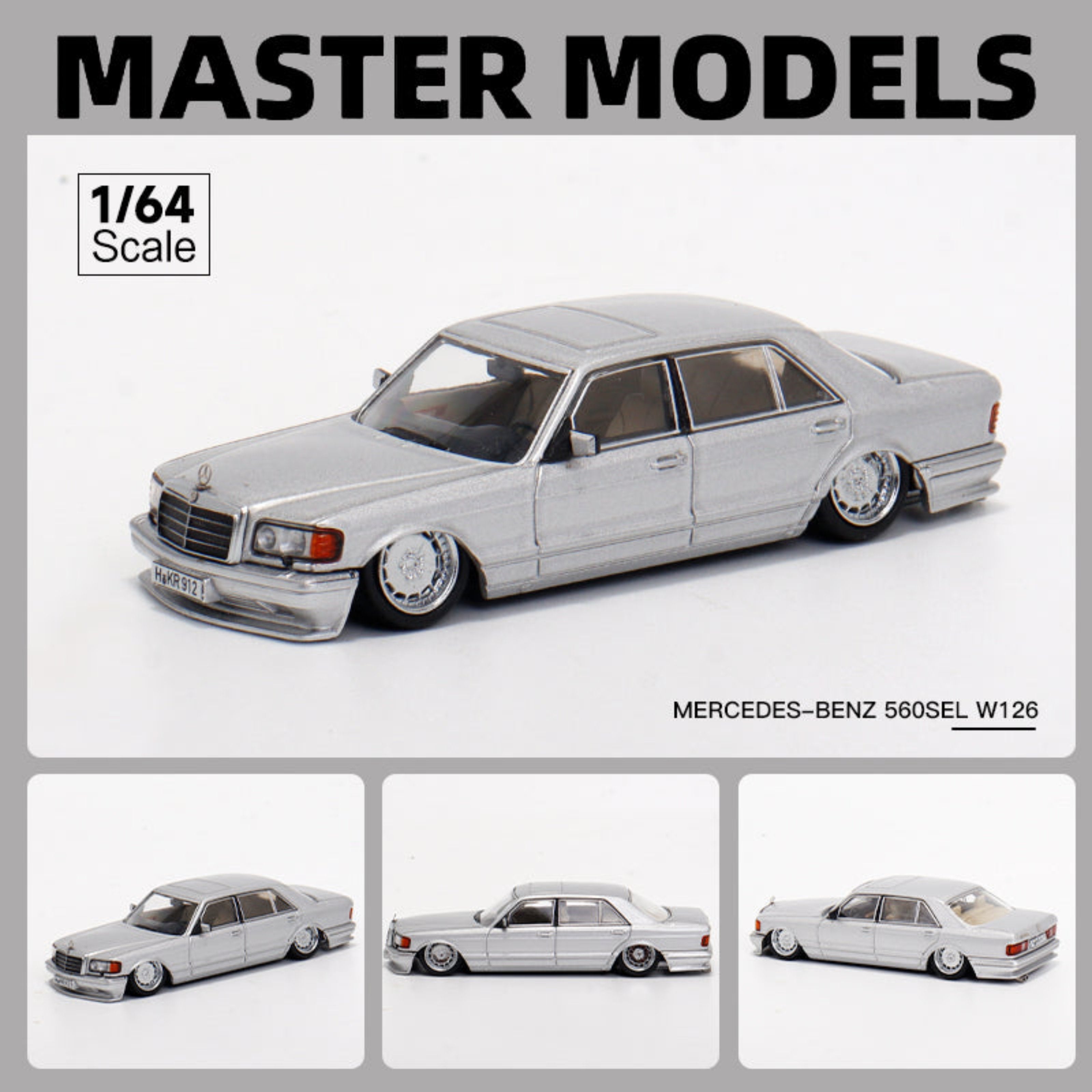 マスター 1/64 メルセデスベンツ 560SEL W126 白/銀 マスター 1/64 メルセデスベンツ 560SEL W126 白/銀 - メルカリ