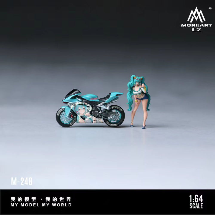 [Preorder] MoreArt 1:64 HATSUNE MIKUDECAL MOTORCYCLE FIGURE SET MO222248
