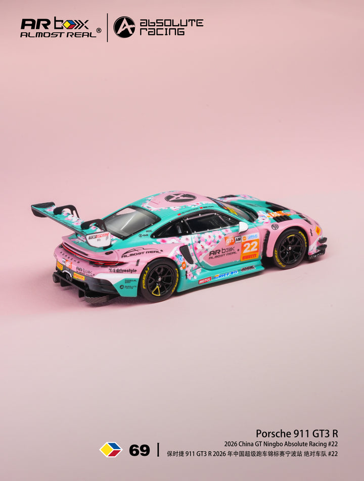 [Preorder] AR Box 1:64 Porsche 911 GT3 R 2026 China GT Ningbo Absolute Racing 