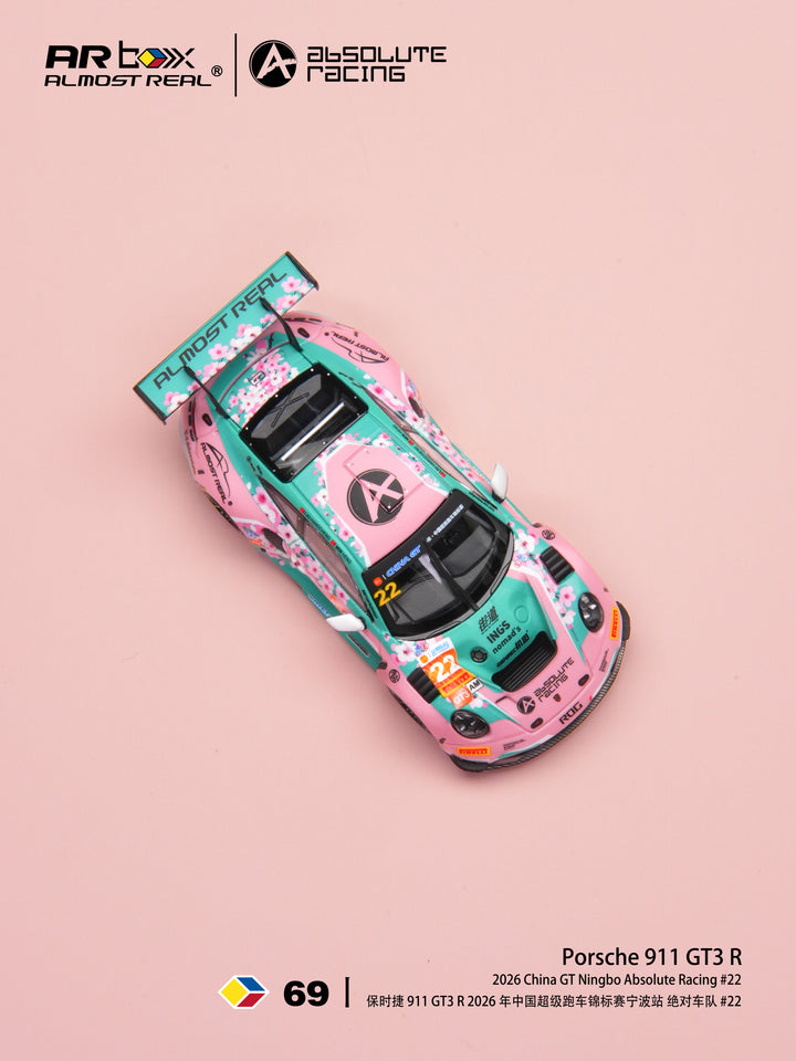 [Preorder] AR Box 1:64 Porsche 911 GT3 R 2026 China GT Ningbo Absolute Racing 