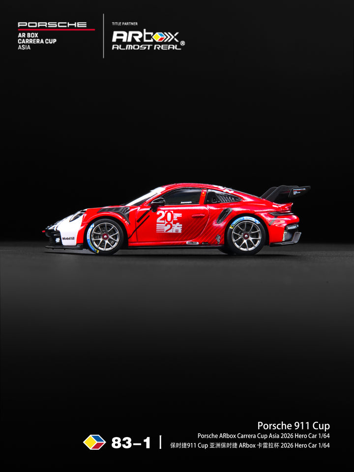 [Preorder] AR Box 1:64 Porsche 911 Cup Porsche ARbox Carrera Cup Asia 2026 Hero Car 640010001