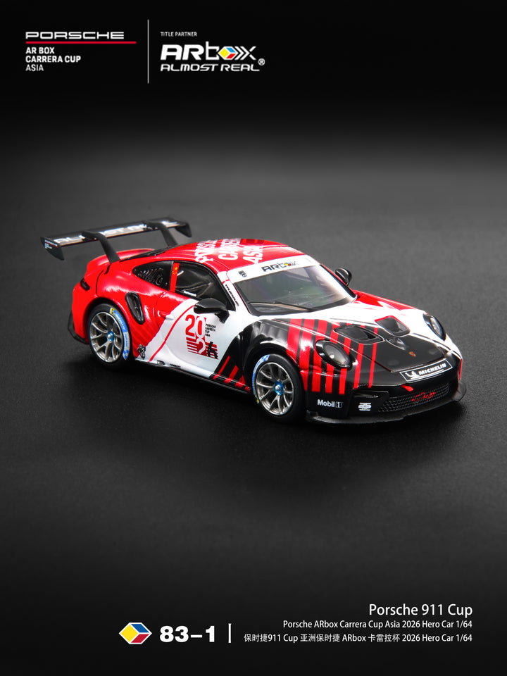 [Preorder] AR Box 1:64 Porsche 911 Cup Porsche ARbox Carrera Cup Asia 2026 Hero Car 640010001