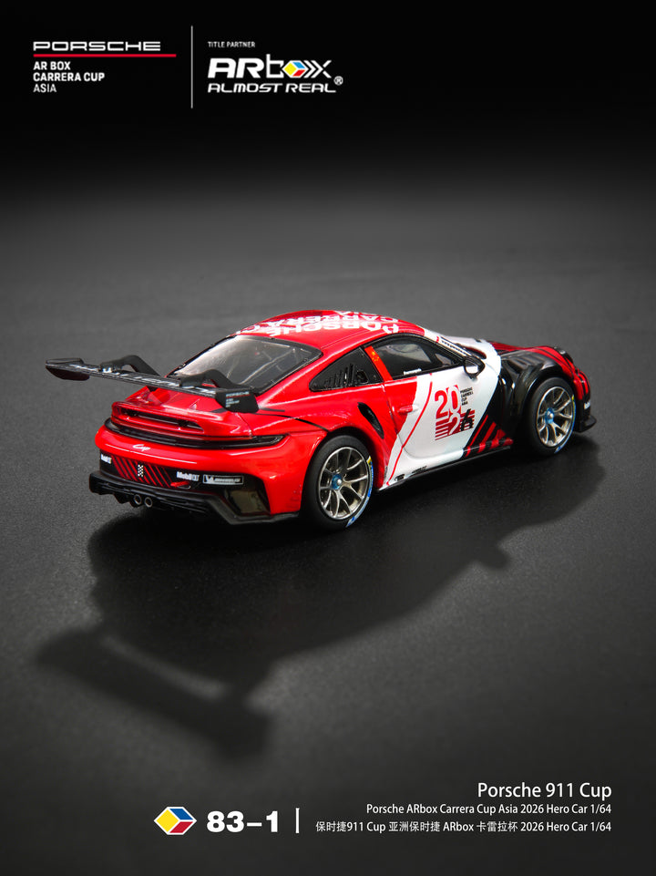 [Preorder] AR Box 1:64 Porsche 911 Cup Porsche ARbox Carrera Cup Asia 2026 Hero Car 640010001